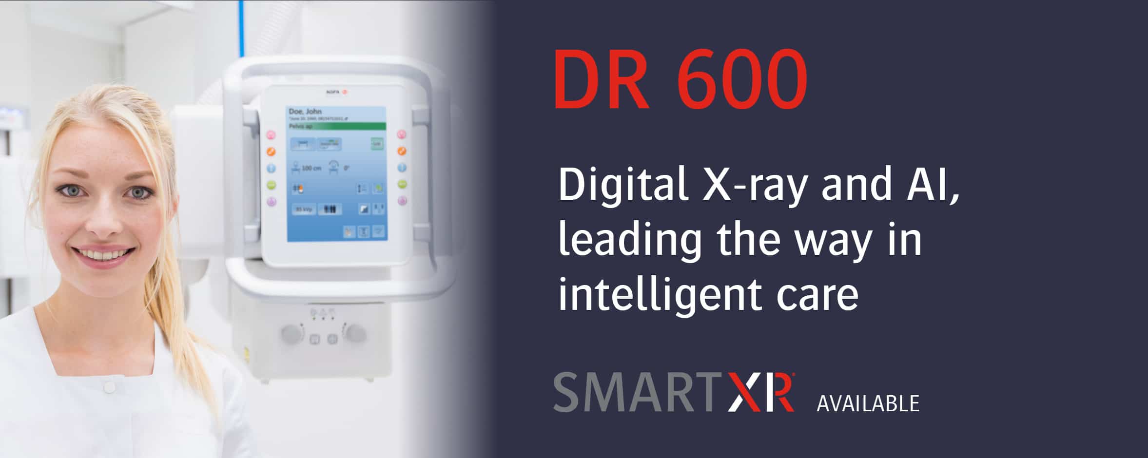 DR 600 Digital X-ray and AI, leading the way in intelligent care